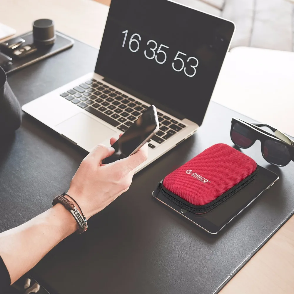 ORICO 2,5 дюймов Чехол для внешнего жесткого диска 5 шт. HDD Box power Bank USB кабель портативная защитная сумка чехол PHD-25