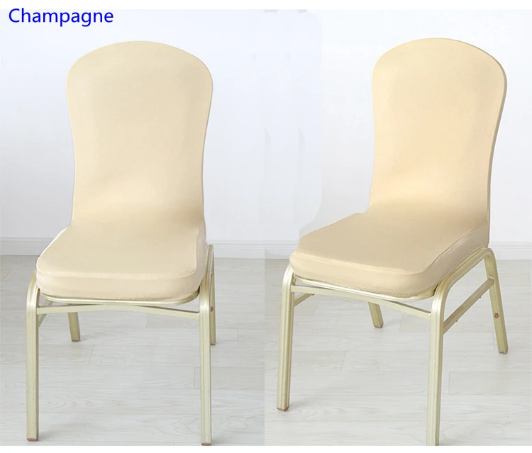 

Champagne Colour Spandex Half Chair Covers For Wedding Chair Decoration Lycra Stretch Party Chair Cover For Sale Events Show