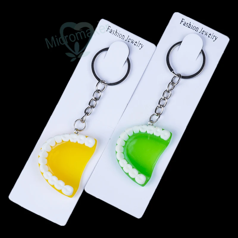 4 шт. цветной зубной брелок из смолы молярная форма верхней челюсти для
