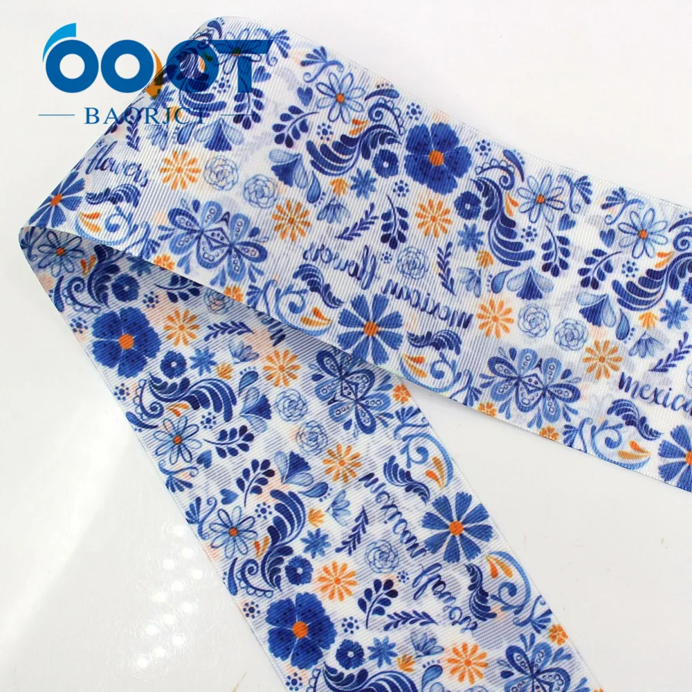 OOOT BAORJCT G-18816-989 75 мм 10 ярдов двухсторонней ленты с цветами Термальность печатным
