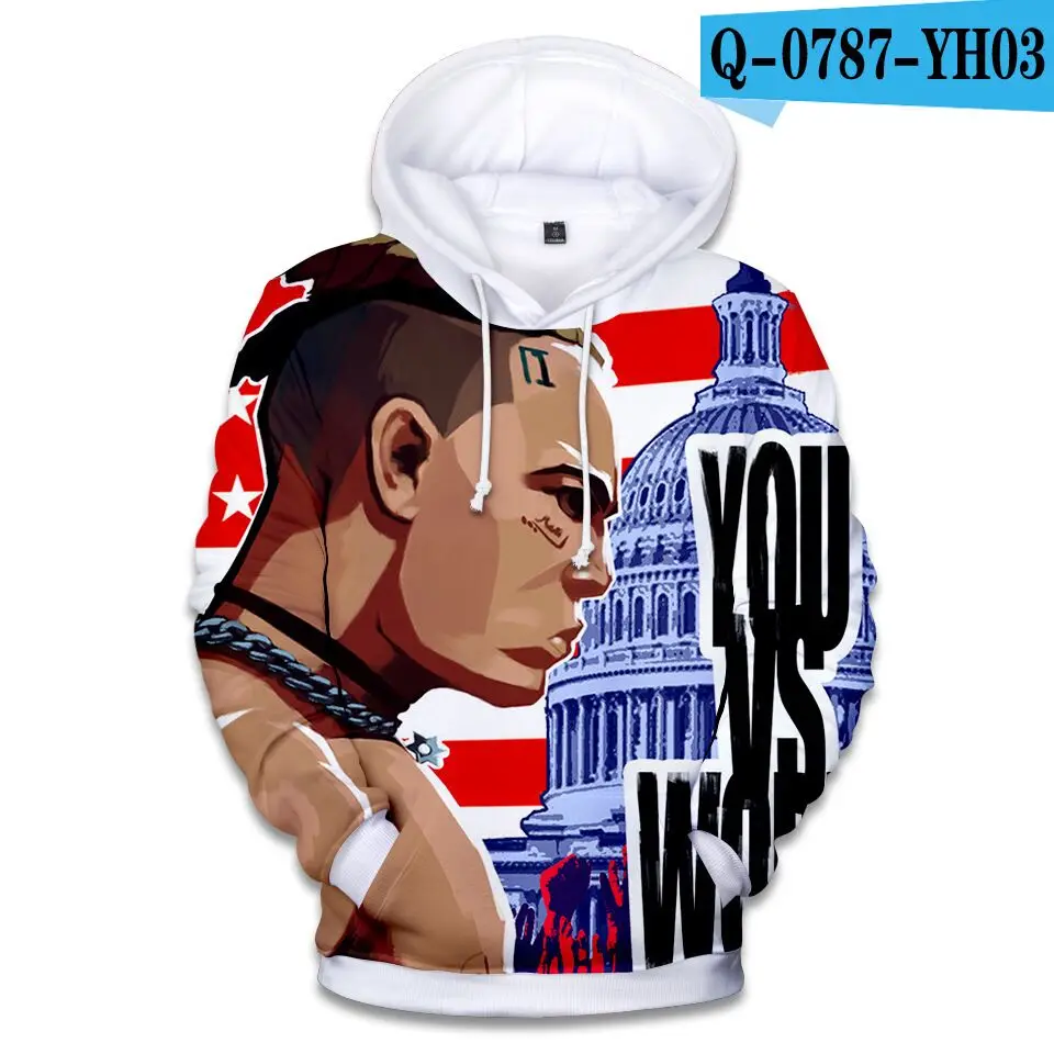 color at picture Новинка года, толстовки с капюшоном Xxxtentacion с 3D принтом модные толстовки для мальчиков и девочек в стиле хип-хоп с 3D принтом Xxxtentacion, детская одежда и толстовка - Цвет: color at picture
