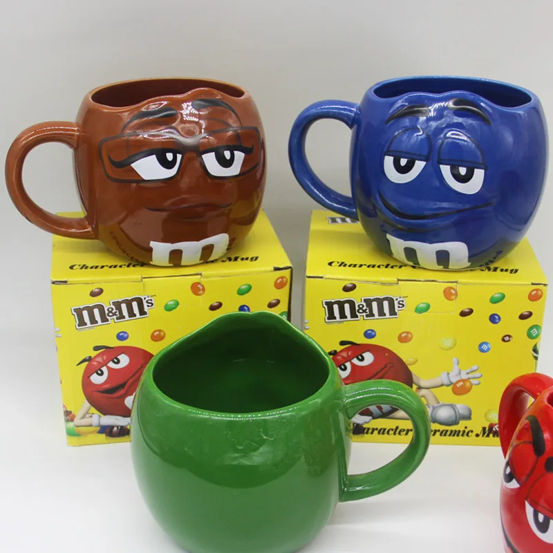 Новинка 680 мл M& M кофейные кружки керамические чайные чашки и кружки большой емкости марка милый боб Экспрессия мультфильм посуда для напитков подарки для детей