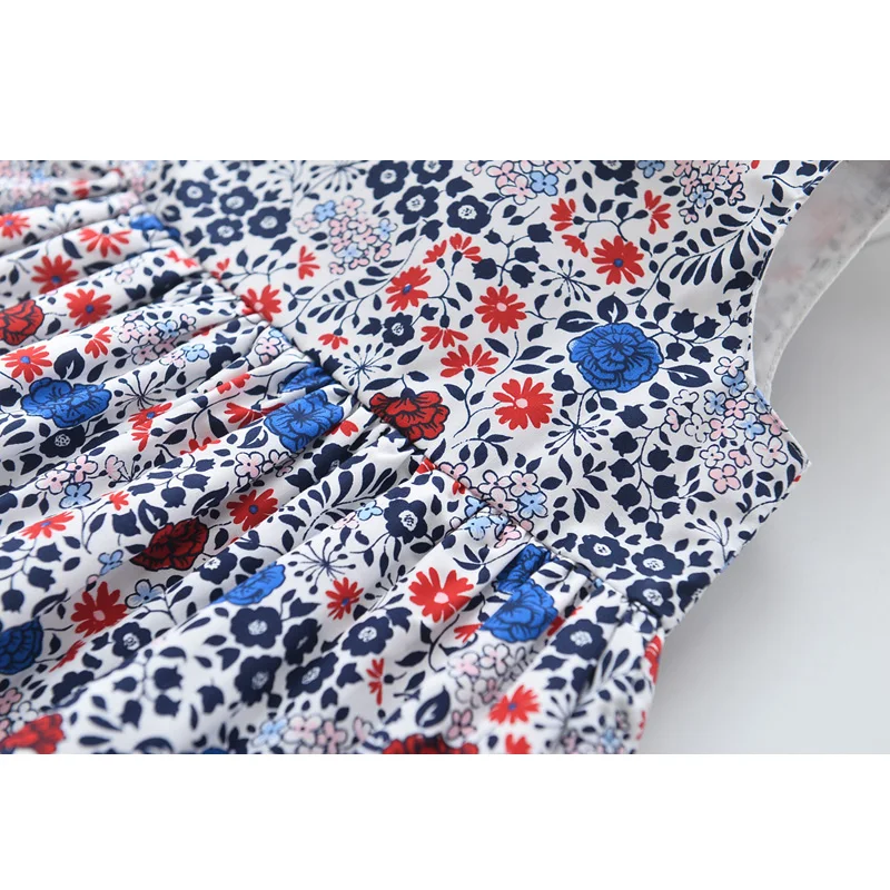 LOVE DD&MM Girls Dresses Summer New Children's Wear Girls Cute Sweet Full Printed Flower Doll Collar Sleeveless Vest Dress