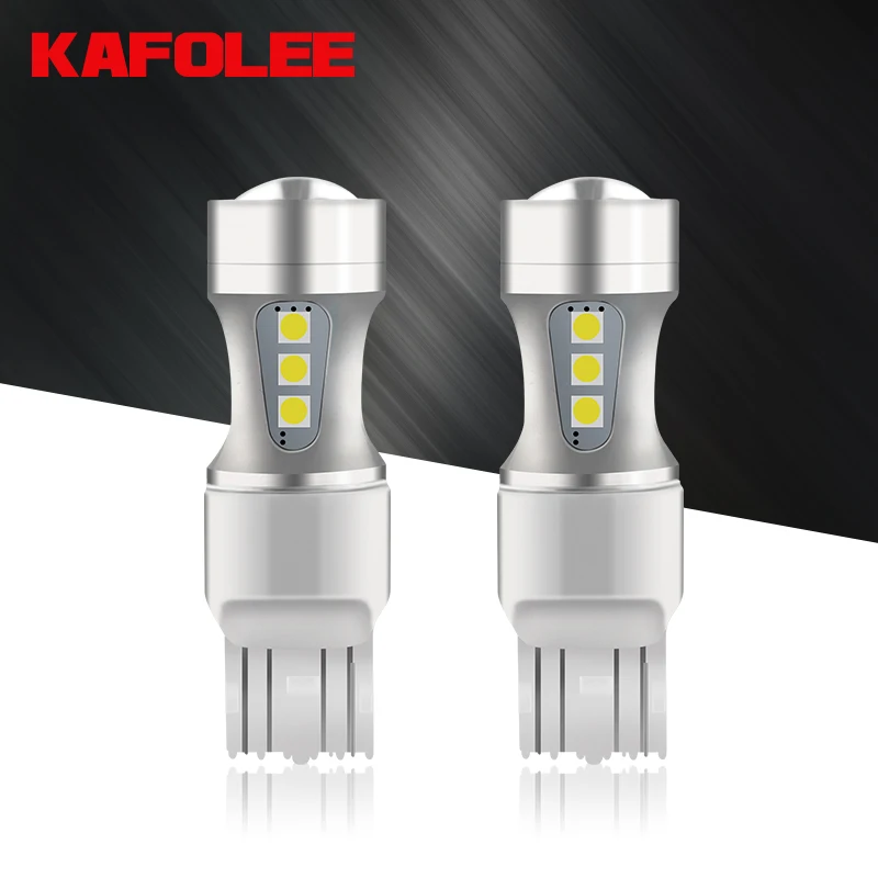 KAFOLEE высокое качество стоп сигналы T20 7443 7440 W21/5 Вт W21W светодиодный WY21W 12V21W 3030 SMD DRL