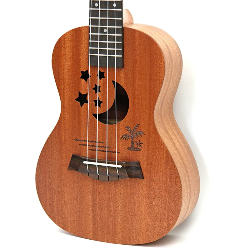 Новинка Zebra 2" 23" Sapele звездный узор Гавайские гитары Гавайские мини-гитары 4 струны Uke коричневый палисандр инструмент Ukelele подарок