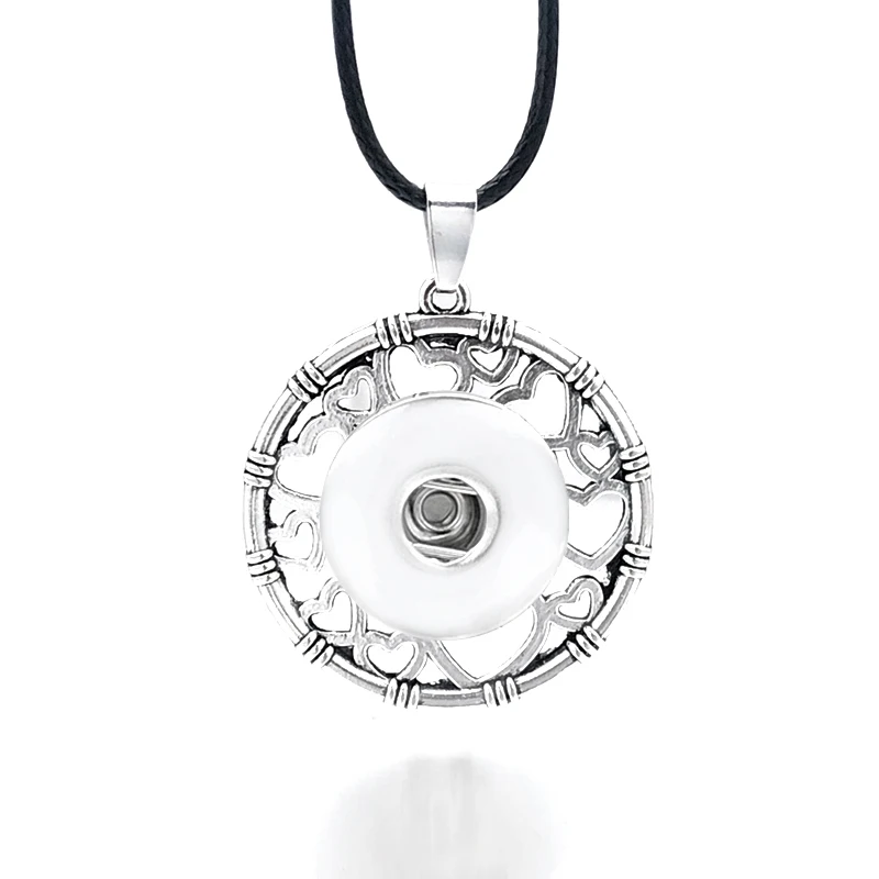 

Fashion Interchangeable Flower Ginger Necklace 023 Fit 12mm 18mm Snap Button Pendant Necklace Charm Jewelry For Women Gift