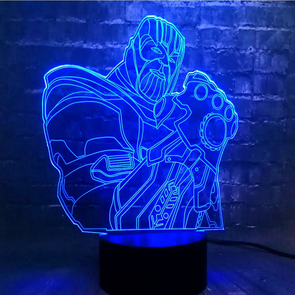 Креативный Lava фильм «мстители» Marvel Super Hero Thanos Body светодиодный Декор для комнаты мальчика 7 цветов USB зарядка Ночник подарок для друга