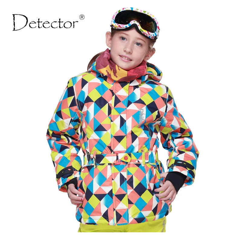 Detector Waterproof Snowboard Jackets Outdoor Girl Ski Jacket Kids Skiing Jackets Girl Thick Clothes Keep Warm Coat Windproof