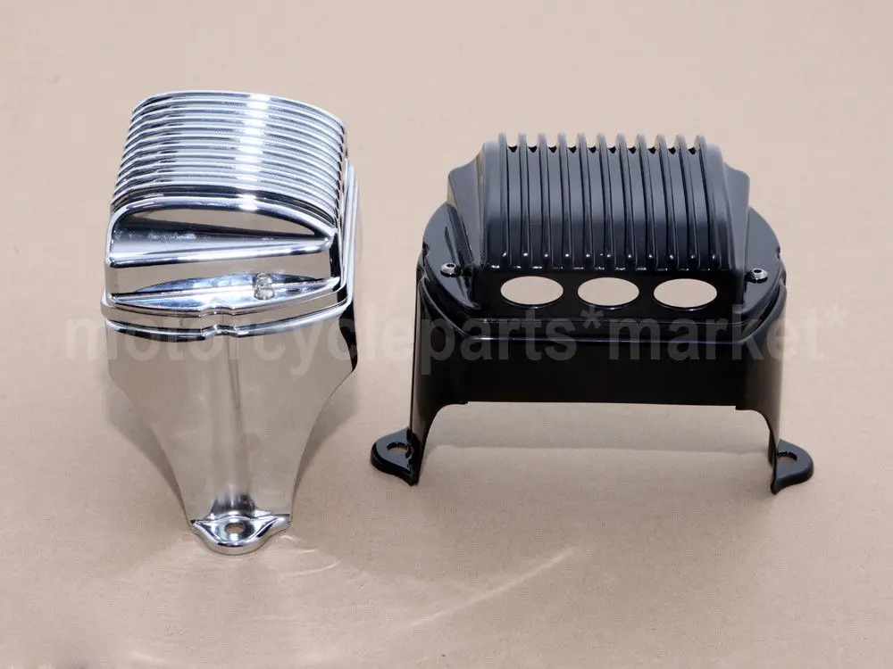 Хромированный/Черный регулятор напряжения с крышкой акцентом для Harley Touring Electra Road