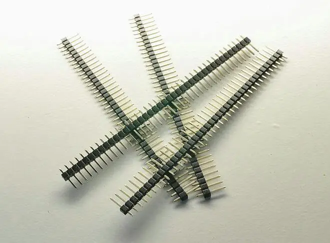 

10Pcs Gold Plated Pitch 2.54mm 1x40 Pin 40 Pin Single Row Male Pin Header Strip Straight Needle Connector