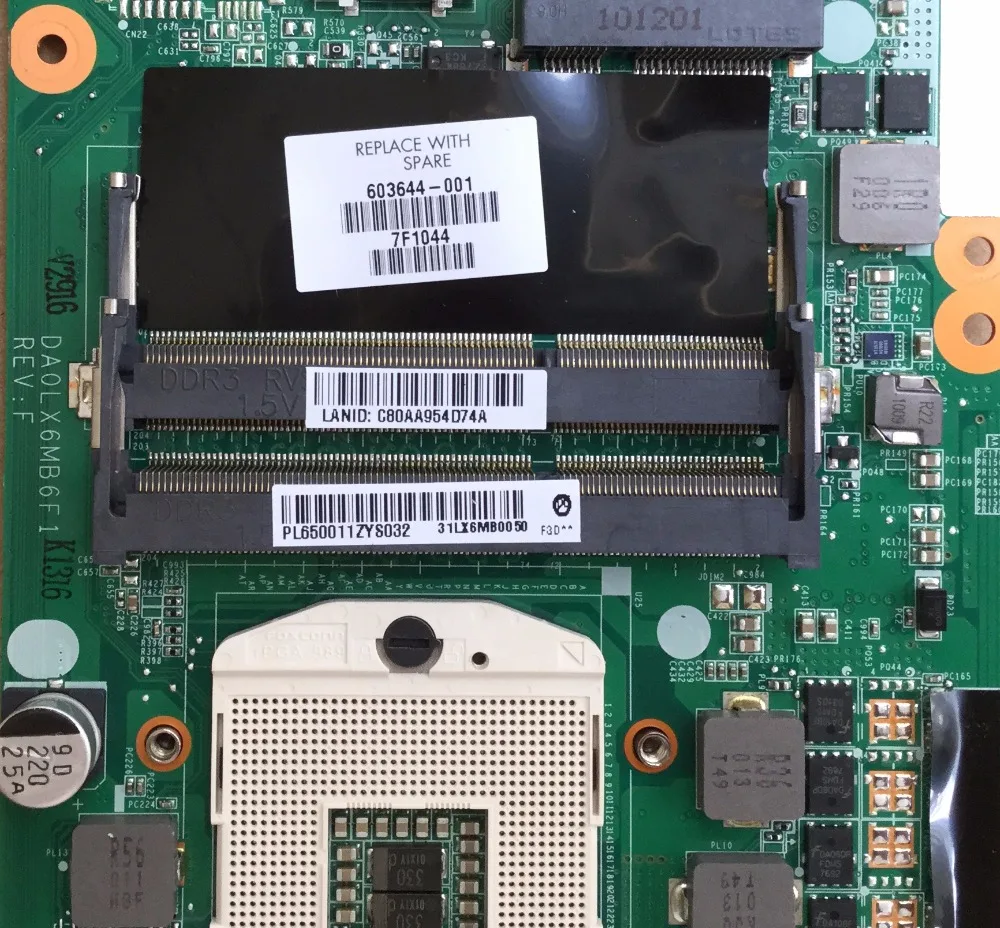603644-001 материнская плата для hp dv6 dv6-3000 материнская плата для ноутбука ddr3 da0lx6mb6f2 da0lx6mb6f1 ТЕСТ ОК