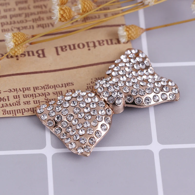 1 paar van high-end schoenen accessoires Rhinestone glans kristal diamant parel boog clip gesp 4 5*2 5 см | Обувь