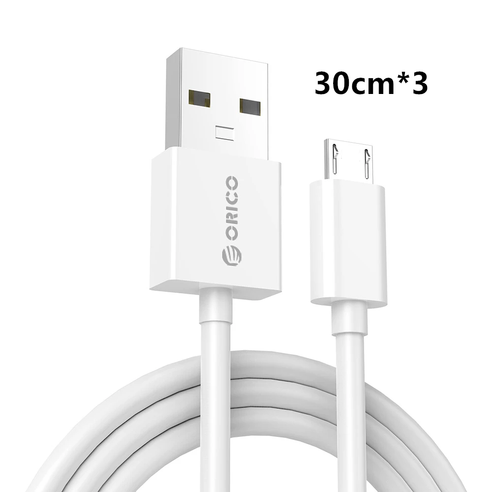 ORICO Micro USB кабель для быстрой зарядки и синхронизации данных 3 а максимальный ток для мобильных телефонов Android samsung Galaxy S6 S4 S3 LG htc sony - Цвет: ADC-S1-WH