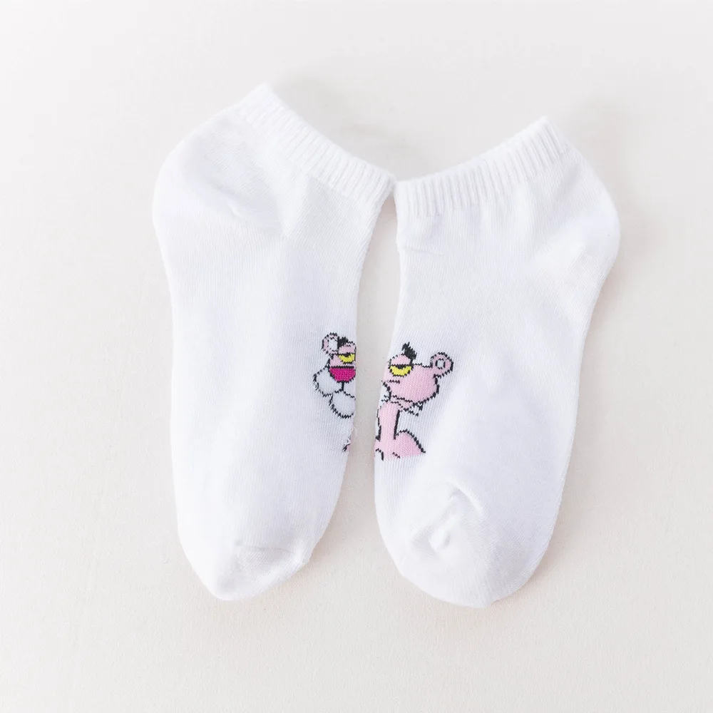 1 пара милые Мультяшные розовые Пантеры/кошки Harajuku Kawaii забавные женские Носки с