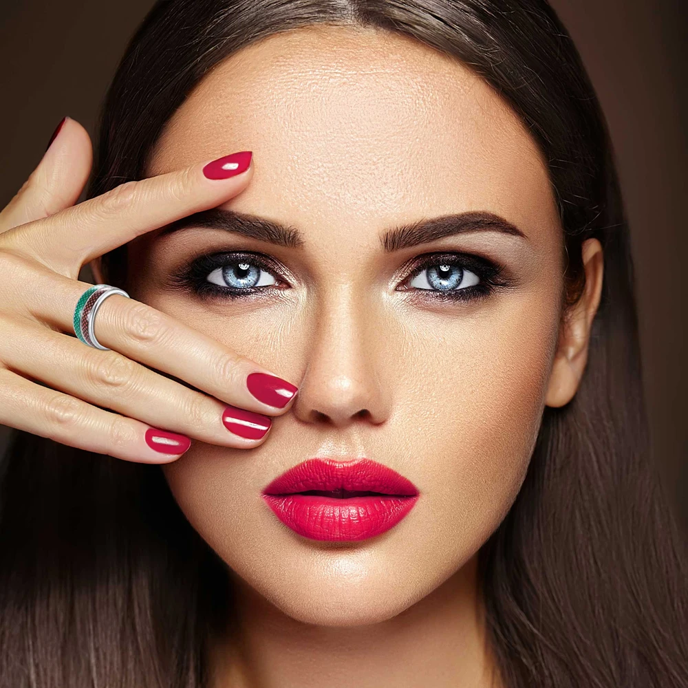 Floya Stackable Ringen для женщин вращающееся обручальное кольцо из нержавеющей стали