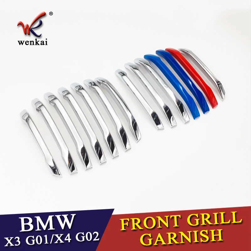 Для 2018 всех новых BMW X3 G01 X4 G02 3D M Автоспорт полоса Передняя решетка отделка полоски