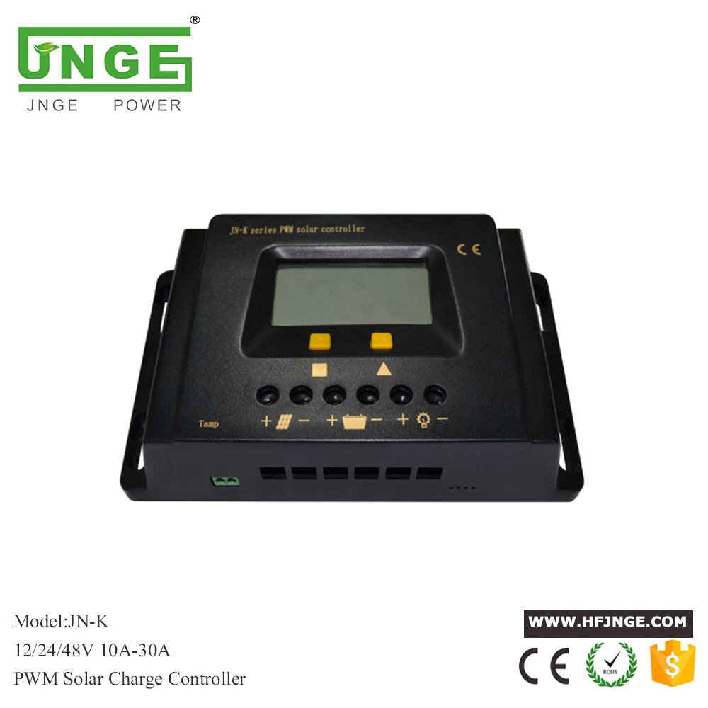 Контроллер заряда JNGE Power PWM 12 В 24 в 48 автоматический ЖК регулятор зарядного