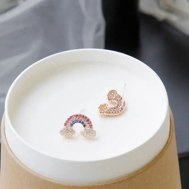 Серьги с серебряной иглой женские очень красивые милые микро инкрустированные