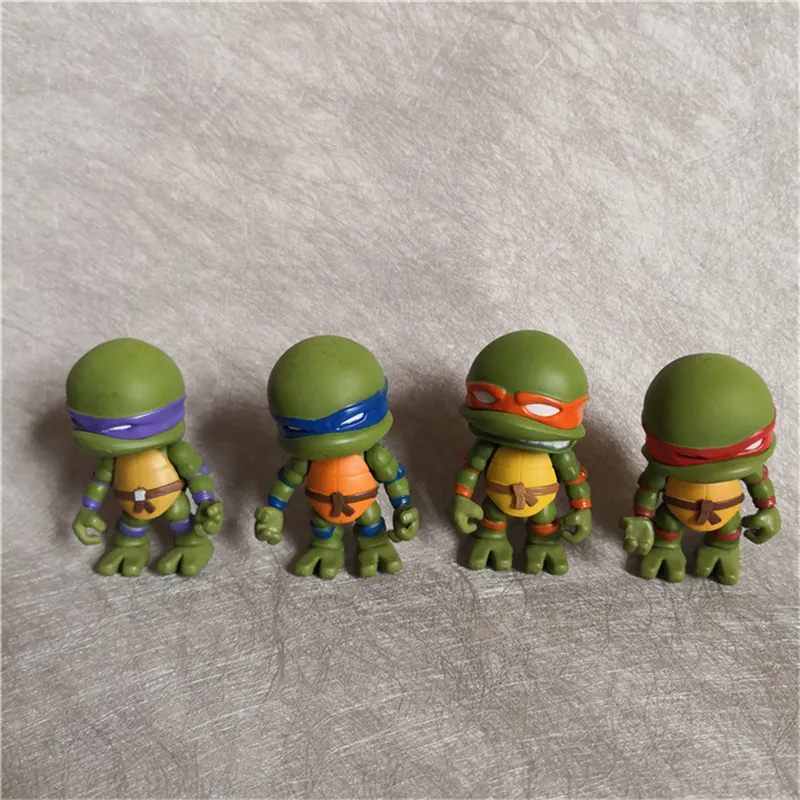 4 шт./лот кунг фу Черепашки Аниме Фигурка отличного качества ниндзя Leonardo Raphael Donatello