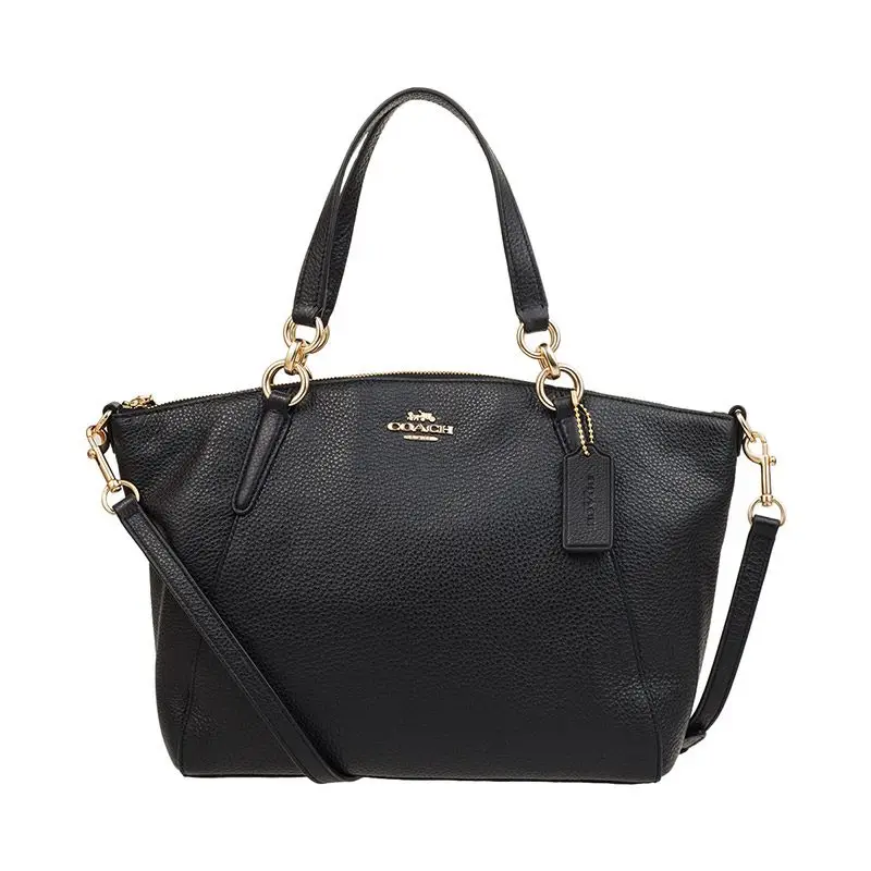 blackF28993IMBLK Каретная кожаная маленькая сумка-портфель, сумочка F28993 - Цвет: blackF28993IMBLK
