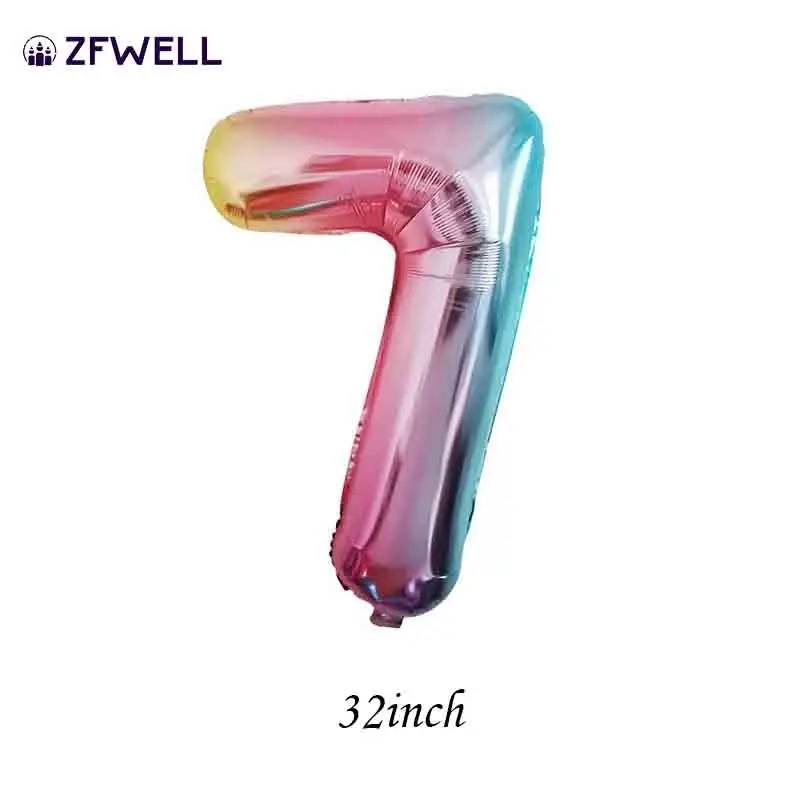 ZFWELL 32 дюймов алюминиевая пленка градиентный цифровой Воздушный шар День