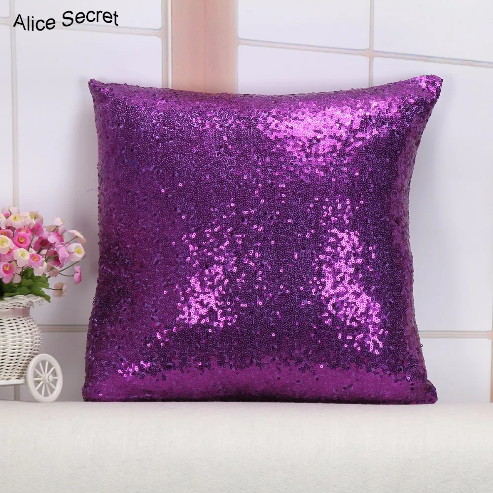 Модные блестящие двухцветные наволочки с блестками в стиле русалочка