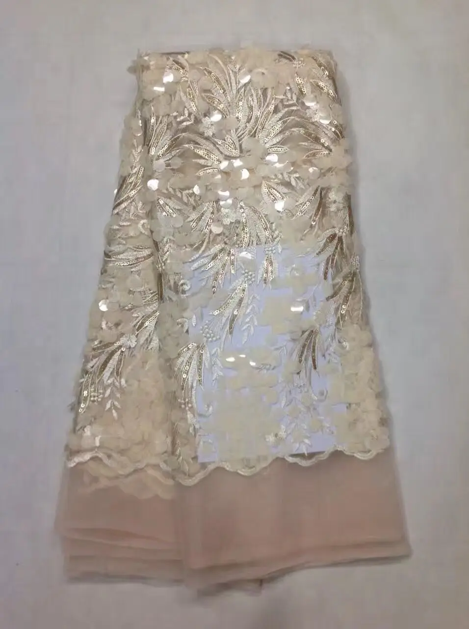 pink african tulle lace net fabric with squins for luxury dresses 5 yard/lot!jl-3-1 | Дом и сад