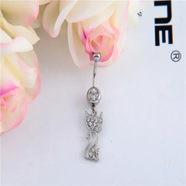 Piercing Navel Rings Wholesale Animal Rhinestone Dangle Belly Button Body Jewelry For Women/girl Gifts |