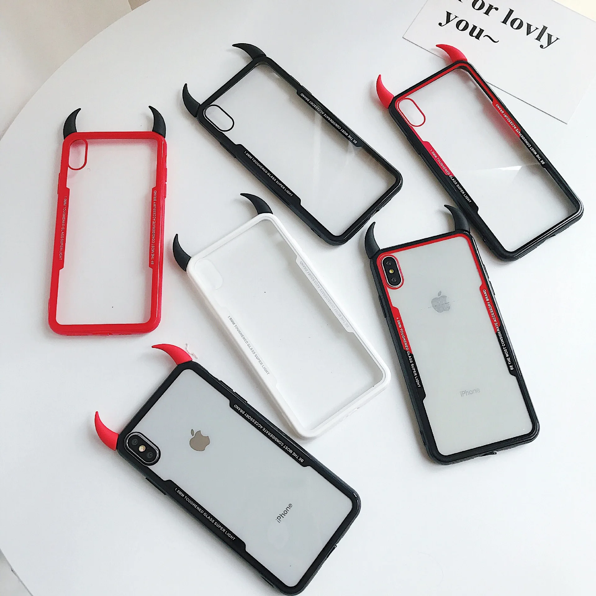 Cartoon new transparent simple Horn glass for Huawei P20LITE /P30/MATE 20LITE phone case nova3e cases |
