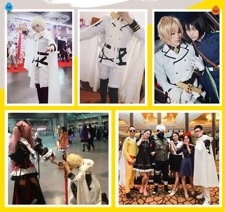 Горячая аниме Серафим конца косплей костюм Owari no Seraph Mikaela Hyakuya высокое качество