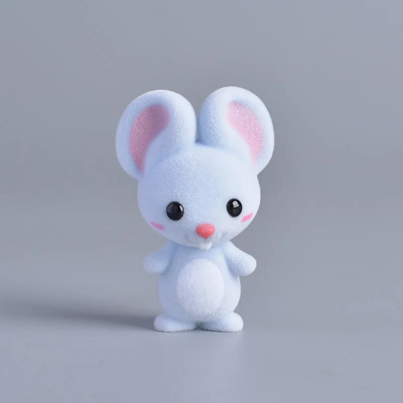 Koteta Kawaii ПВХ Флокированная кукла пушистая собака свинка обезьяна мини игрушки для
