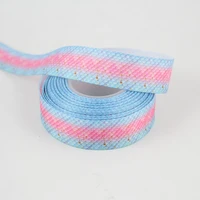blue and pink illusion fish scales printed grosgrain ribbon 22mm 102550 yards wedding decorative ribbons diy craft webbing