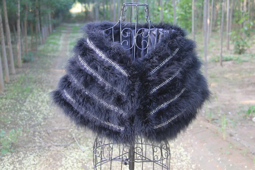 

Formal dress ostrich fur shawl fur coat feather bridesmaid wedding wrap