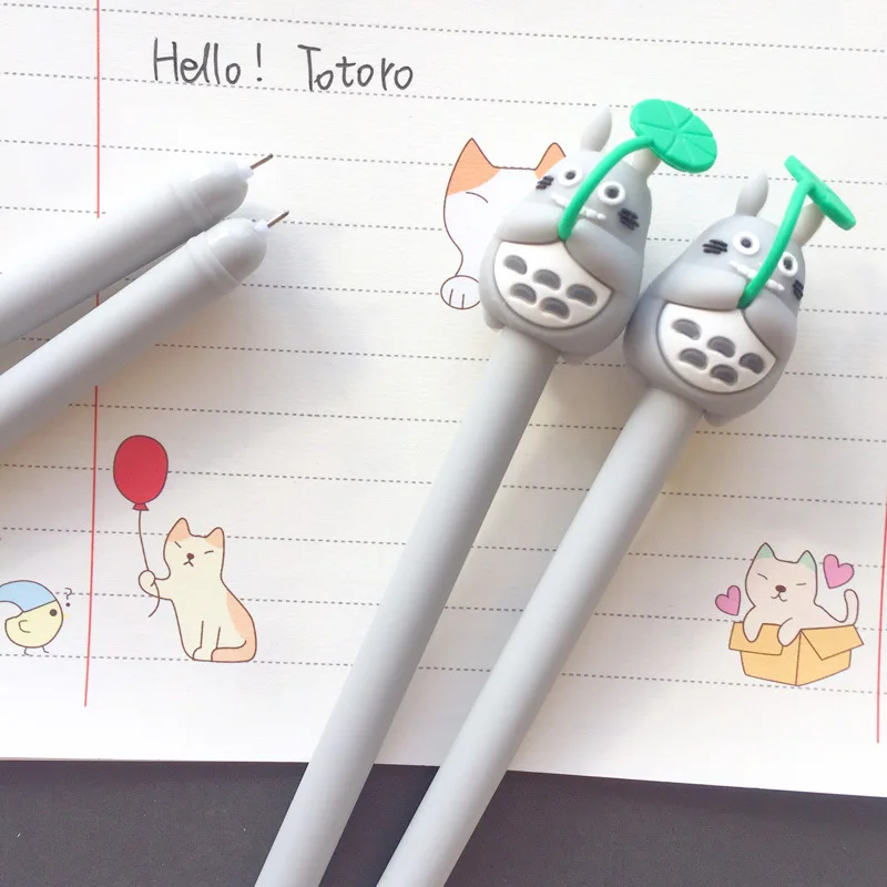 Лотос лист Тоторо гелевая ручка для письма Мультфильм 0 5 мм черные чернила ручки