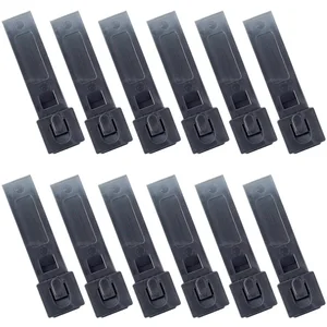 QingGear короткие 3-дюймовые зажимы, черные прочные тактические зажимы MOLLE Kydex OTW, 12 шт.