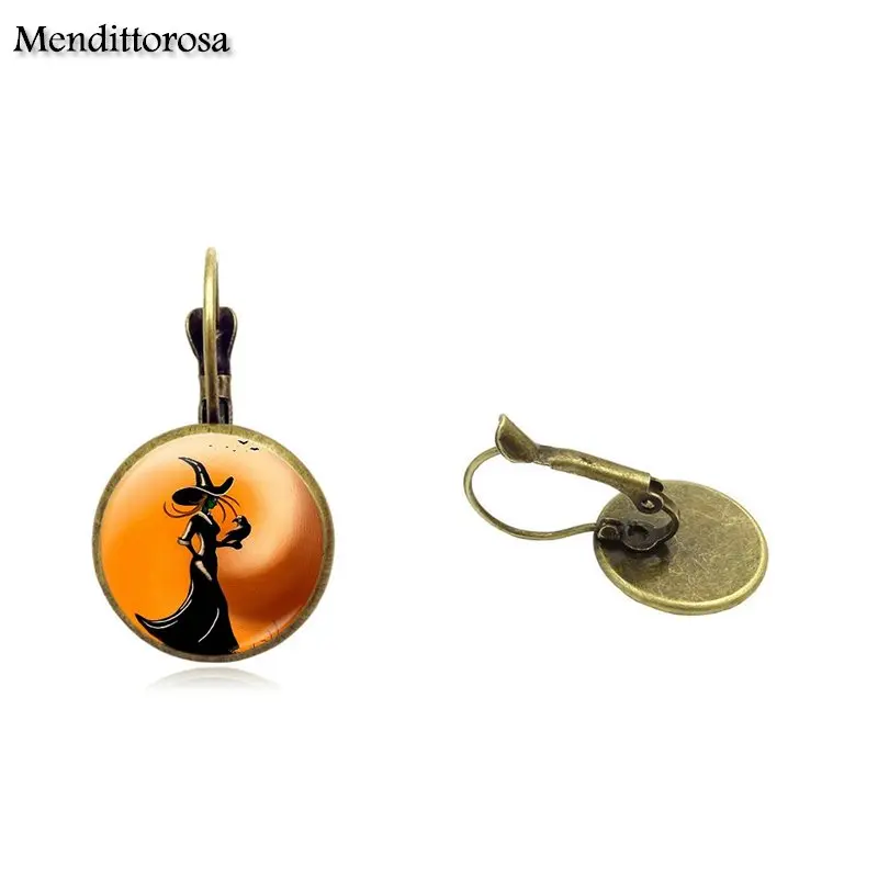 Mendittorosa Witch Glass кабошон бронза/серебро/золото клипса ушной крючок Висячие серьги