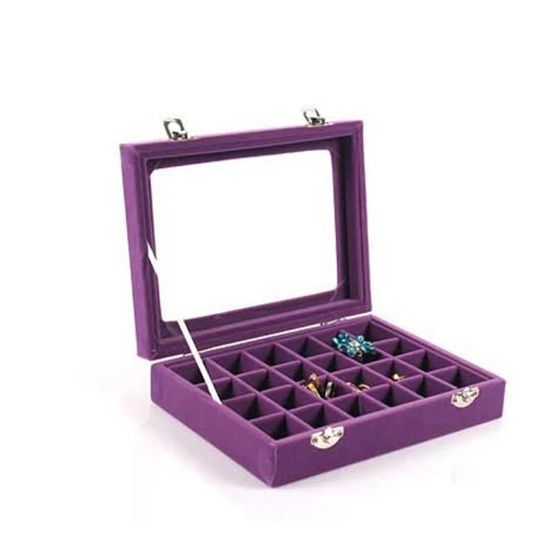 2020 Бесплатная доставка 24 слота фиолетовая стеклянная крышка браслет свободная