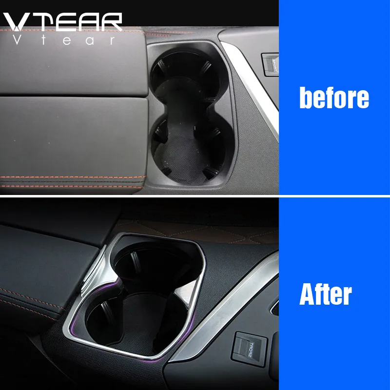 Vtear для peugeot пежо 3008/GT 5008/GT интерьерные хромированные аксессуары подстаканник