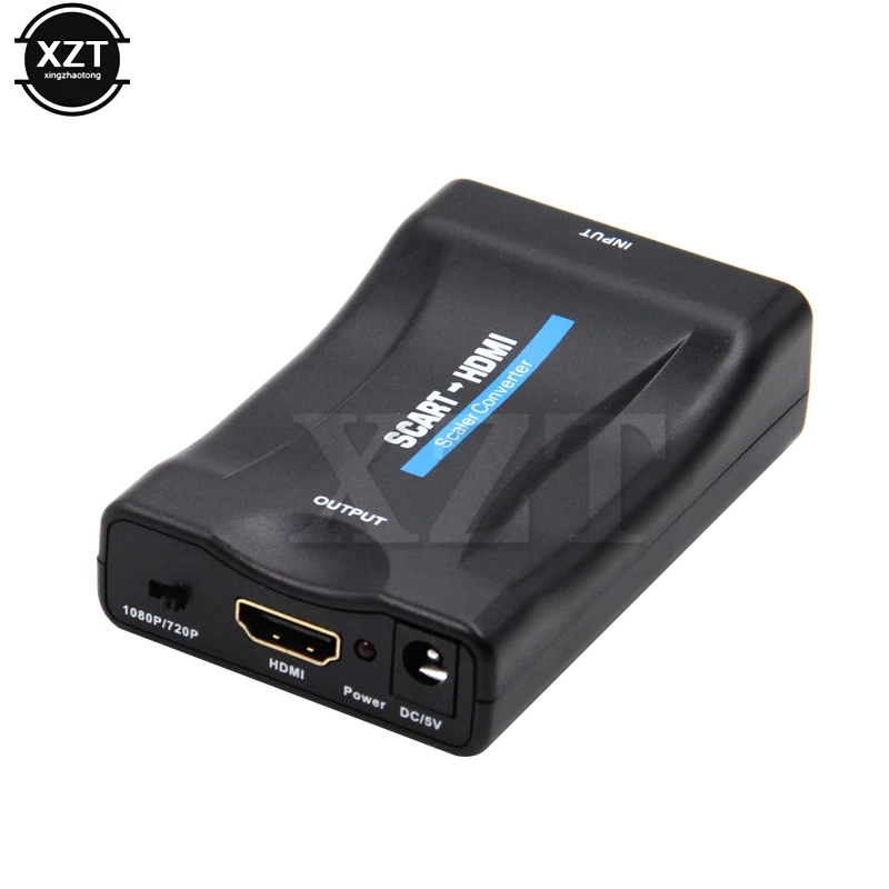 Высококлассный преобразователь Аудио и видео 1080P SCART в HDMI для HD TV DVD Sky Box STB Plug and Play