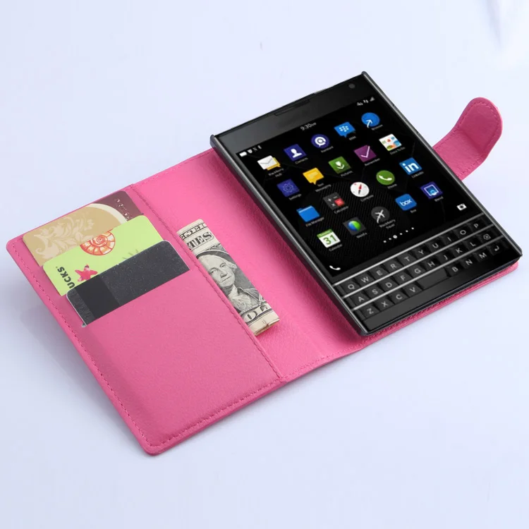 Чехол-бумажник из искусственной кожи с откидной крышкой для Blackberry Passport Q30, высококачественный чехол с функцией подставки и держатель для карт