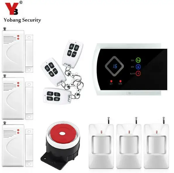 Yobang Security многоязычное приложение GSM беспроводная домашняя система охранной