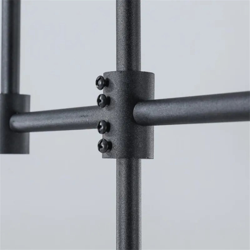 値段 ヴィンテージロフトシンプルなゴールド/黒鉄ライン用玄関ダイニングルームバーデコ鉄ガラスサスペンション 1840