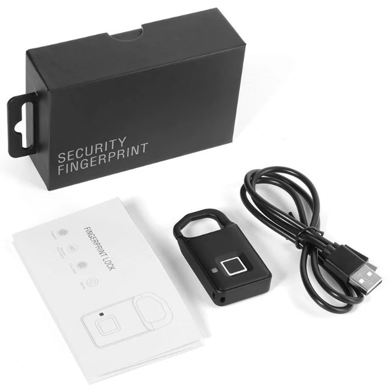 P4 USB Перезаряжаемый смарт-замок без ключа с отпечатком пальца, Противоугонный замок для безопасности, дверной багажный рюкзак, сумка с замком для отпечатков пальцев