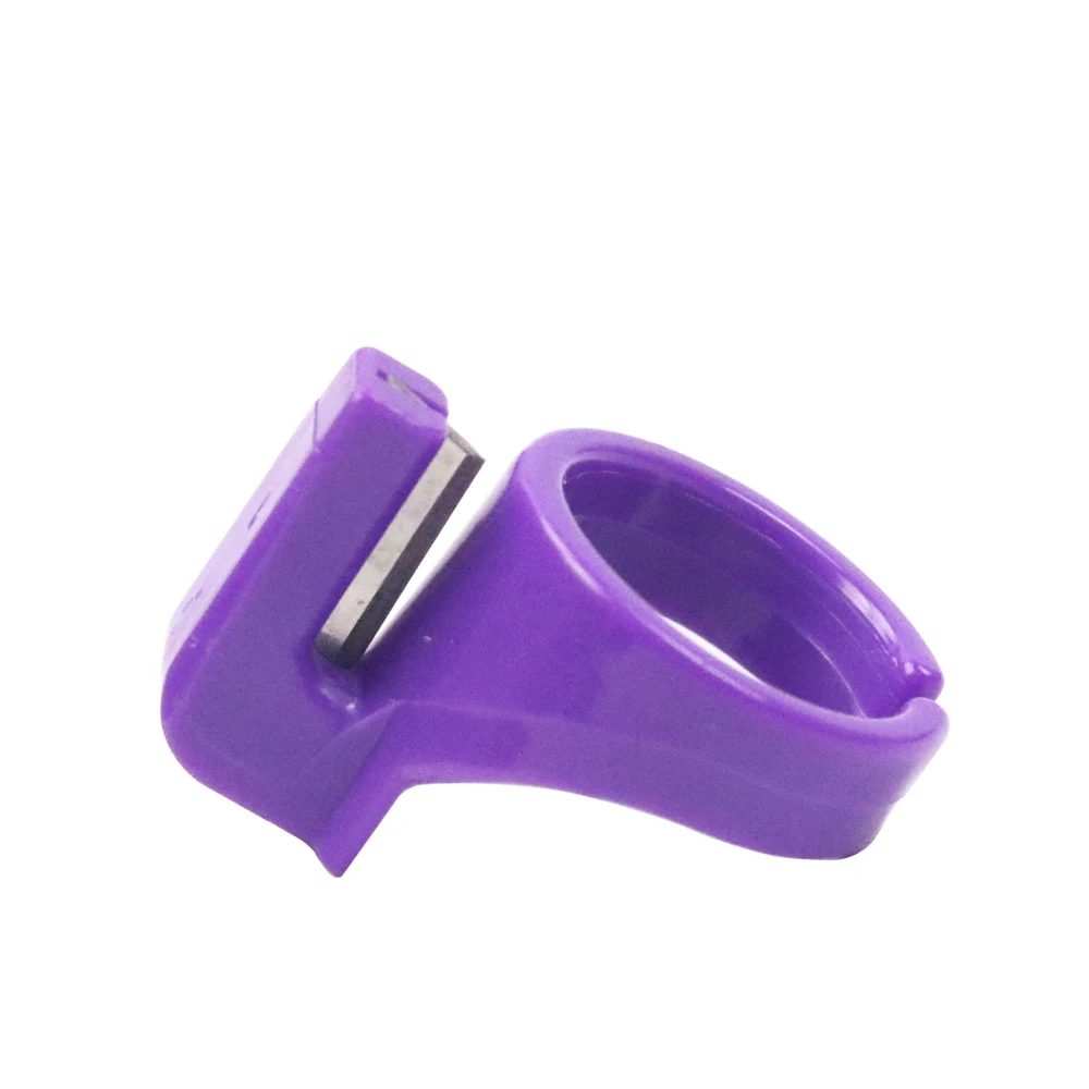 Случайный цвет 2 шт палец нож кольцо стеганая резьба резак наперсток Швейные