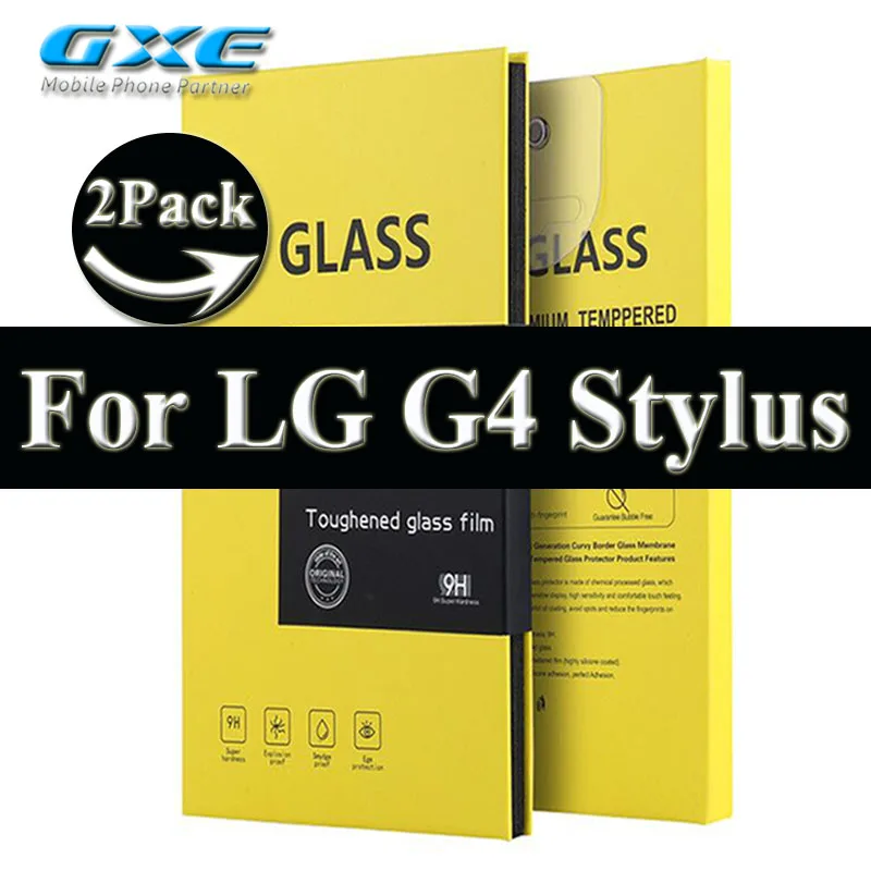 Закаленное стекло gxe(с уровнем твердости 9 H/0.25D/0,26 мм) для LG G5 G4 G3 Beat G2 G3S G4S G4C G4 стилус Экран протектор пленка 2 шт./лот - Цвет: For LG G4 Stylus