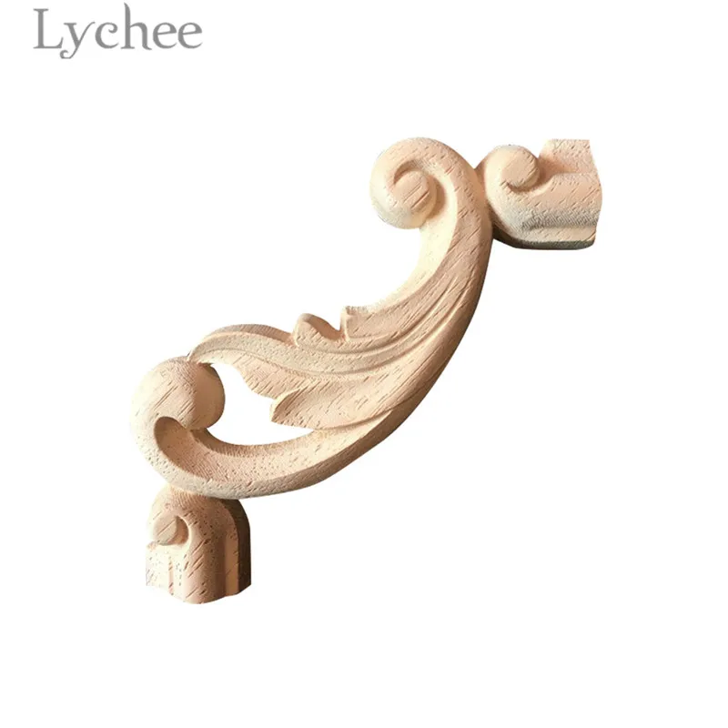 Lychee Life искусственная резная угловая аппликация для дверного шкафа винтажная