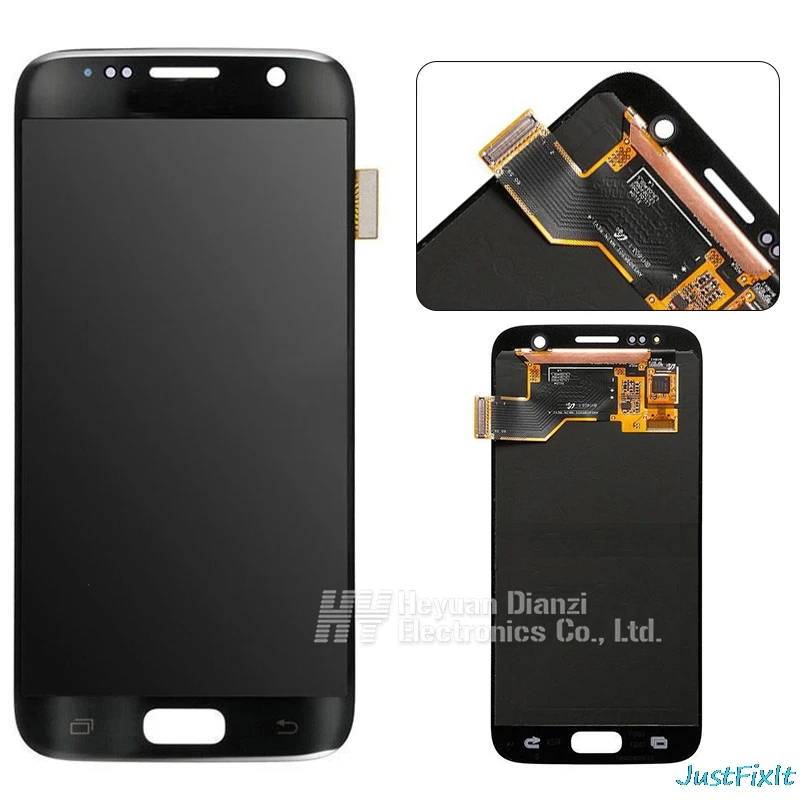 Для SAMSUNG GALAXY S7 G930F G930 G930fd горящий в тени ЖК-дисплей сенсорный экран дигитайзер супер Amoled Замена