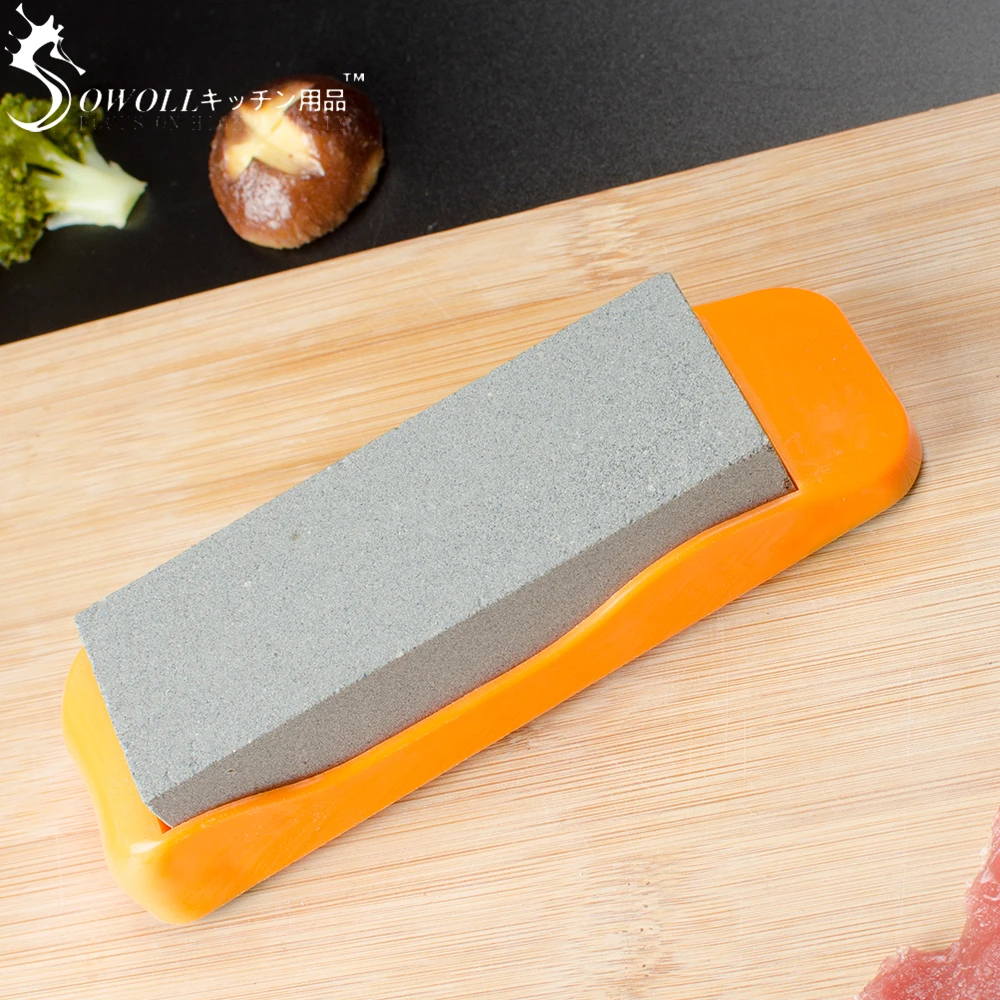 SOWOLL точилка для кухонных ножей высокого класса двухсторонний точильный камень