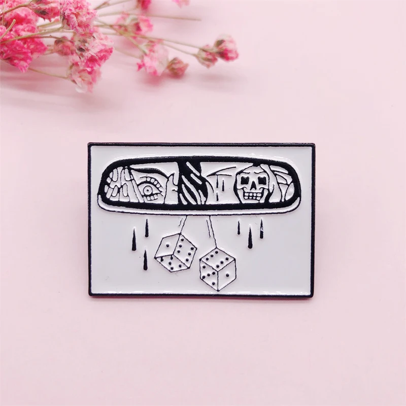 Креативный геометрический Пинцет для зеркала заднего вида черная белая