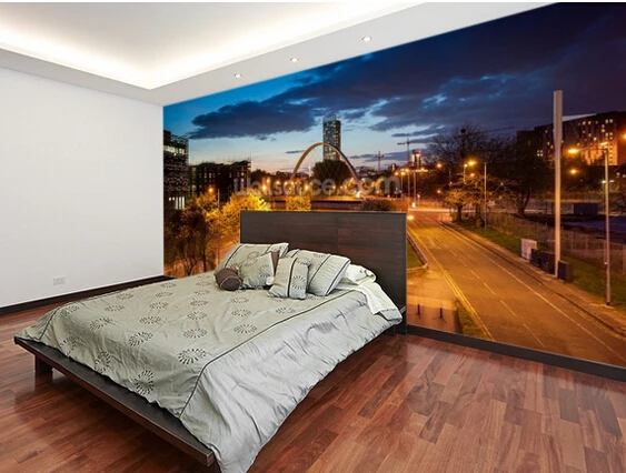 Пользовательские фото обои Манчестер skyline 3 d фрески для гостиной спальни ТВ